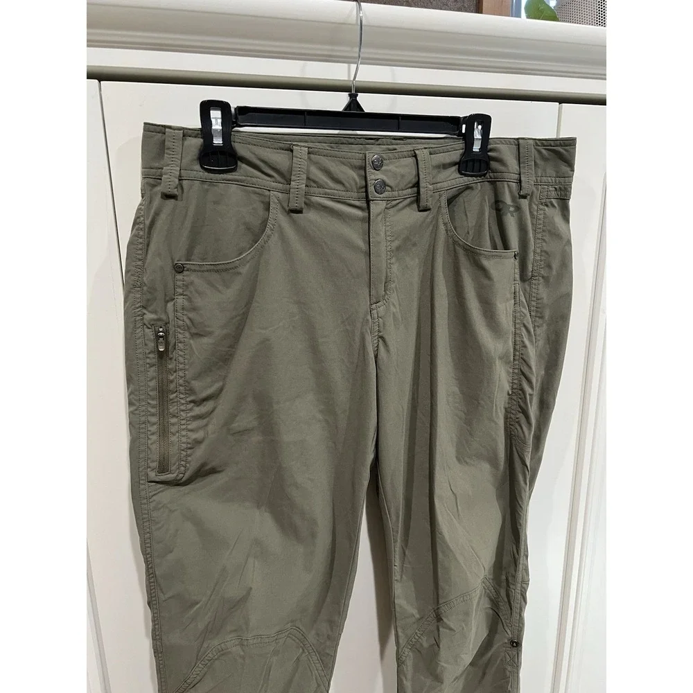 Outdoor Research Women's Kickstep Roll Up Pants Size‎ 12 Green Outdoor Hiking